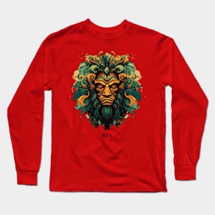 Bes - Egyptian dwarf god of music and childbirth - Illustration of an African God Long Sleeve T-Shirt